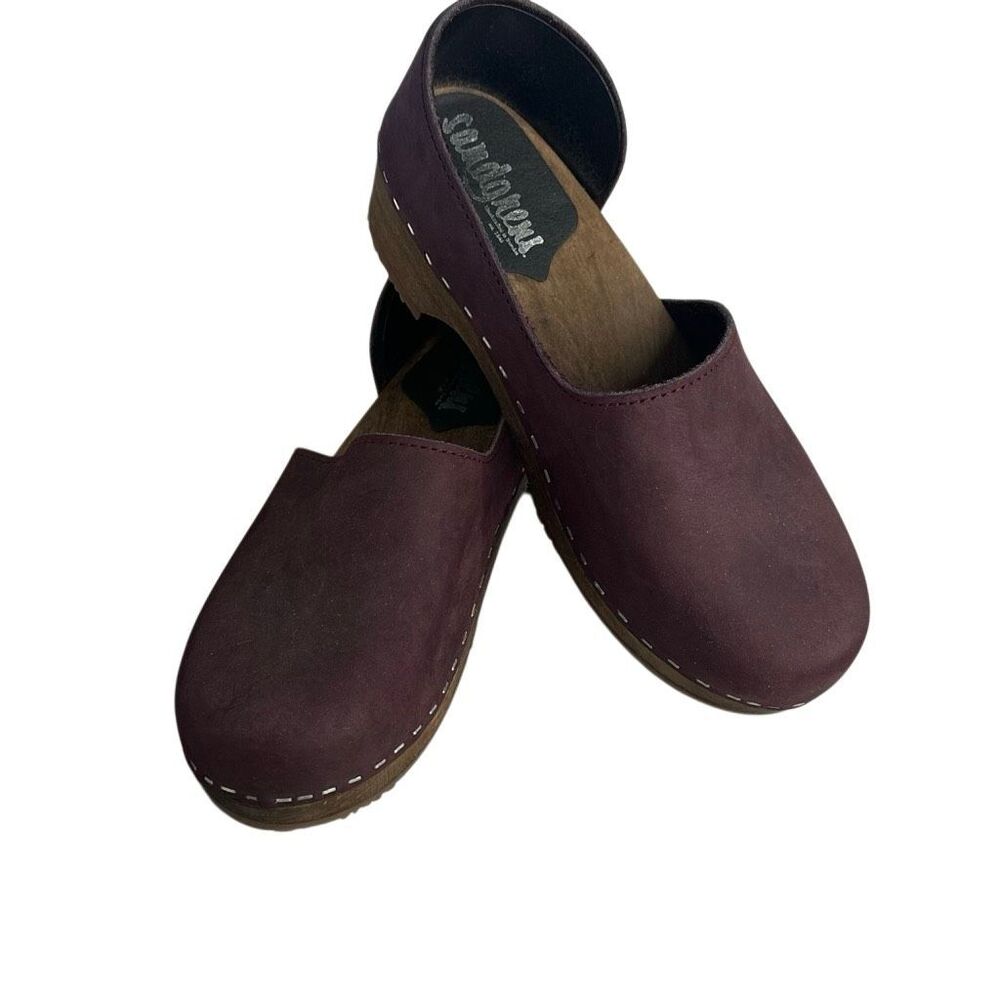 Sandgrens “Brett” closed back Wood Clogs Swedish 38